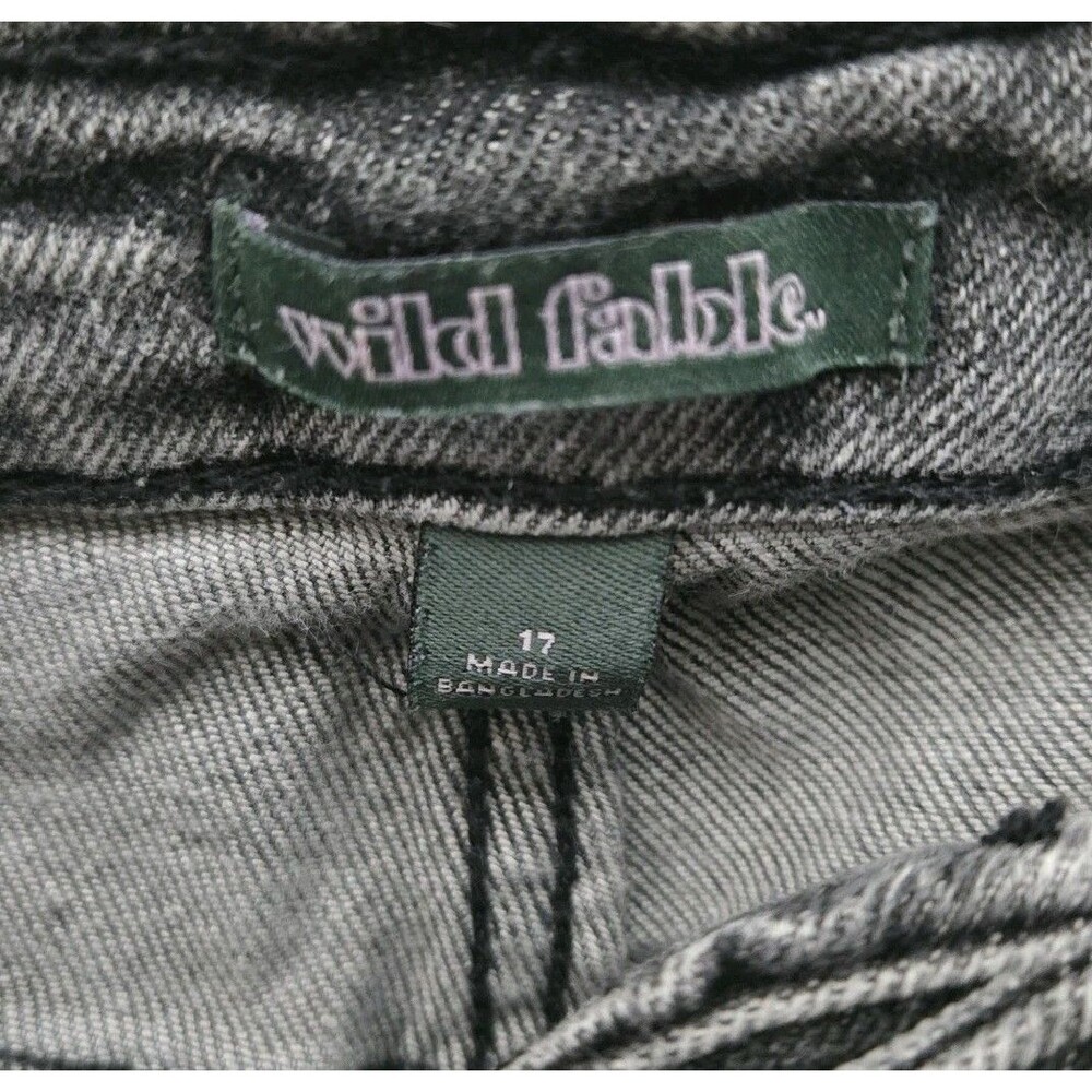 Women's Super-High Rise Straight Jeans Wild Fable Black Wash 17 Button-Fly - Picture 4 of 5
